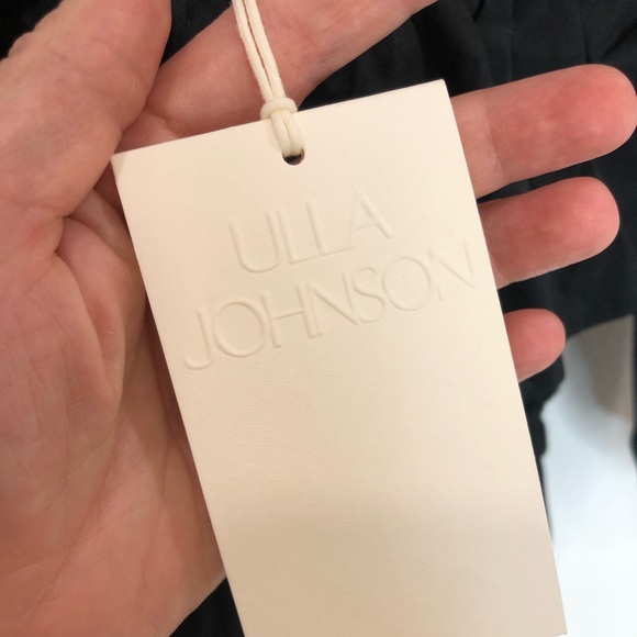 Ulla Johnson Caprice Poplin Off the Shoulder Midi Dress Noir Black Size 2 NEW - Picture 11 of 16